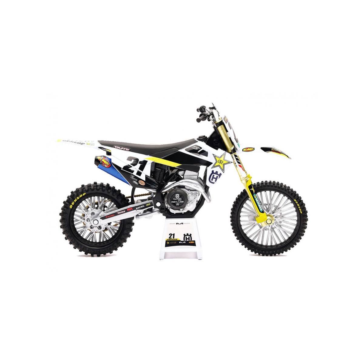 Leksakscross New-Ray 1:12 Rockstar Energy HUSQVARNA FC450 Jason Anderson bild 2
