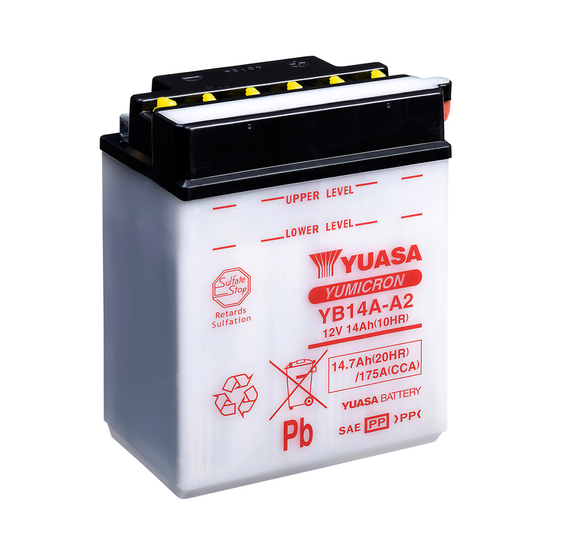 Yuasa Batteri YB14A-A2 (CP) Inkl syra (4)