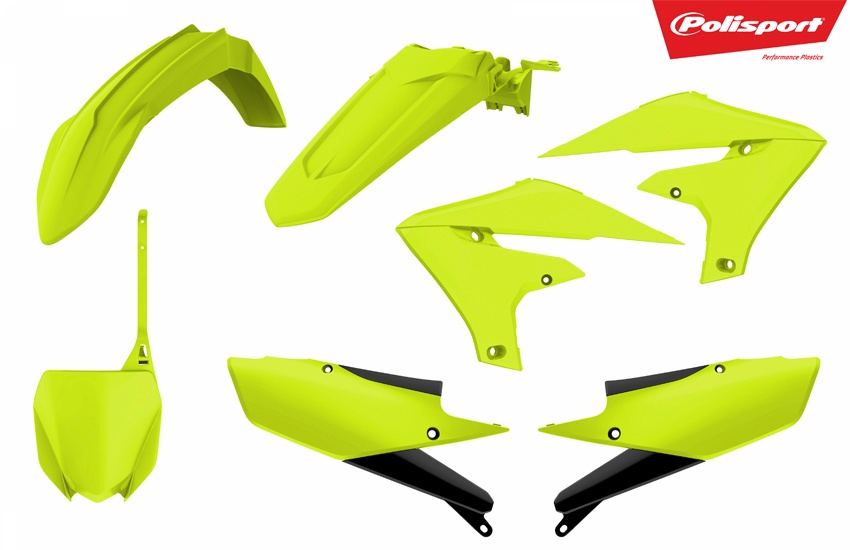 Plastkit MX Yamaha YZ250/450F 19/18-22, Flo Gul