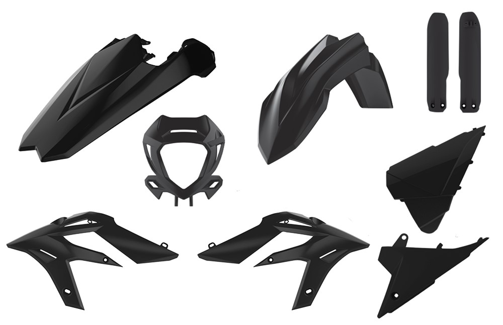 Plastkit enduro med lampkåpa, gaffelbensskydd BetaXtrainer 20-23 svart