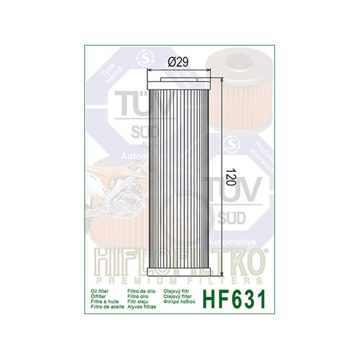 Hiflo Oljefilter Beta Enduro HiFlo HF631