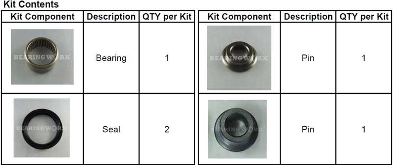 Bearing Worx Bearing Worx Stötdämparlager Nedre Kawasaki KX 250F / 450F 04-, KX 65 00-, KX 85 98-