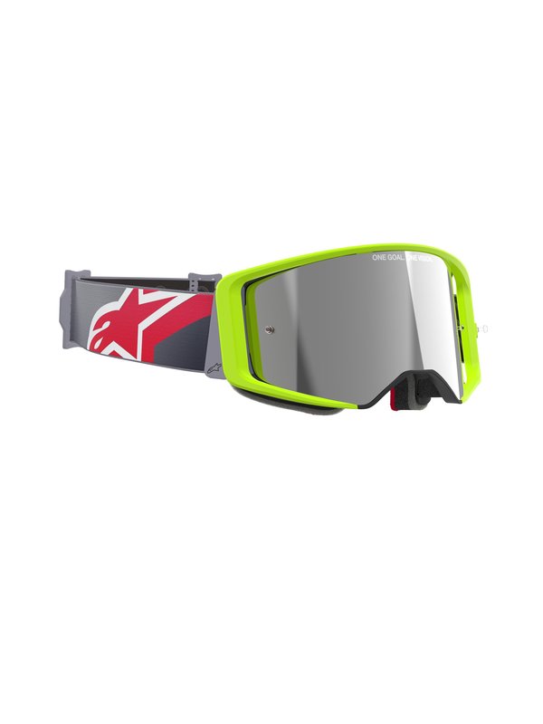 Alpinestars Crossglasögon Supertech CORP Gul Fluo/Röd/Spegel Silver bild 4