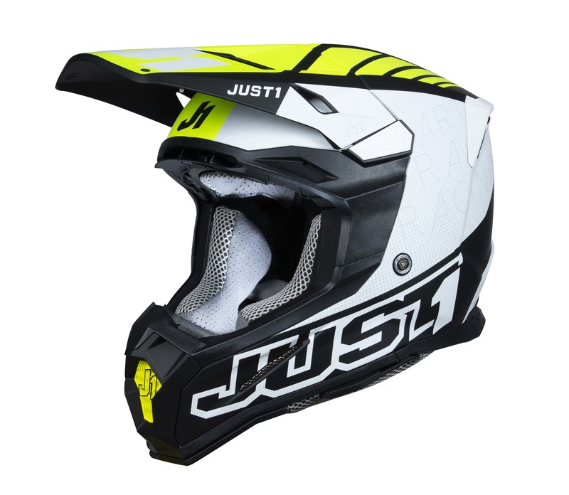 Just1 Just1 Crosshjälm J-22 F Dynamo Fluo Gul / Vit / Svart
