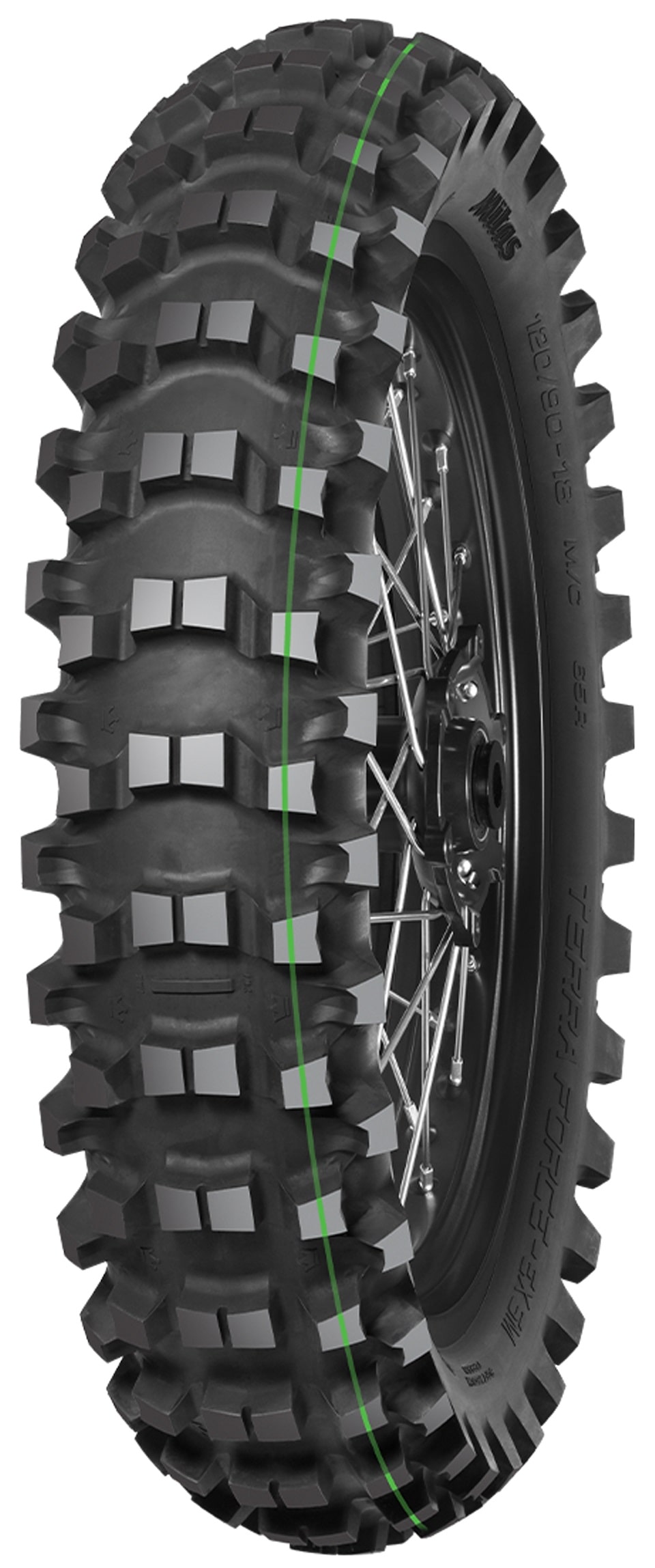 Mitas Mitas Terraforce-EX Enduro Bakdäck 120/90-18 (Grön)