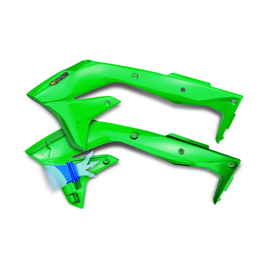 Cycra Cycra, Kylarvingar Intake Powerflow, GRÖN - Kawasaki KX 450F 16-18