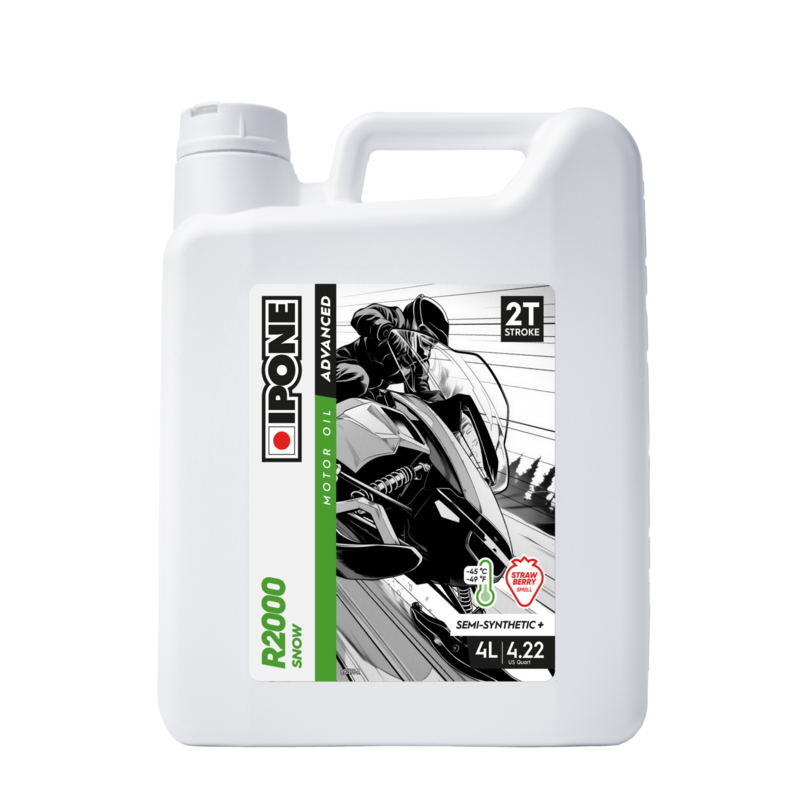 Ipone Ipone R2000 SNOW 2-taktsolja 4L (Jordgubbsdoft) – Ersätter Snow Racing 2