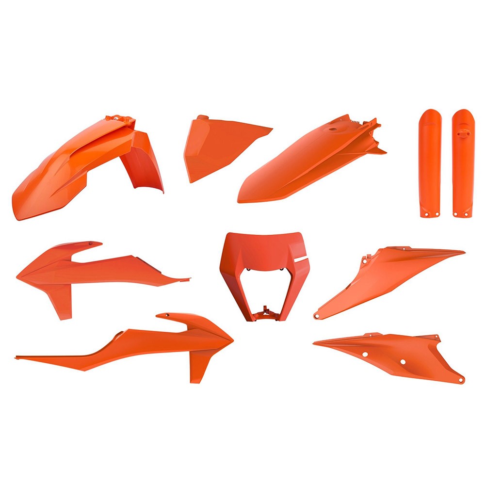Plastkit Enduro m lampkåpa KTM EXC/EXCF 20-23, Orange