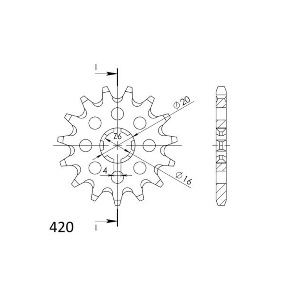 Supersprox / JT Framdrev 546.13 - Kawasaki KX 60 83-03 m.fl.