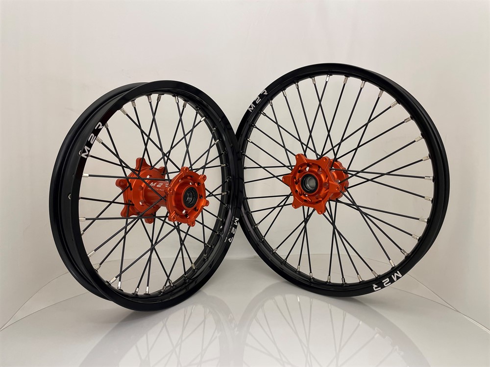 M2R M2R MX Hjulsats 21/19 KTM 13-25, HQ 14-, GG 21- Orange / Svart / Silver