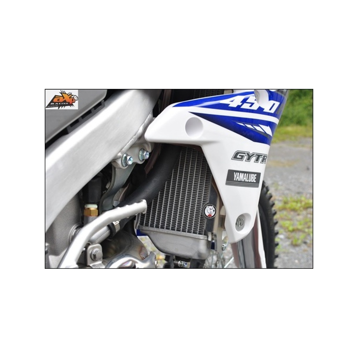 AXP Kylarskydd med blå distanser Yamaha YZ450F 14-17, YZ250F 14-18 - m.fl.