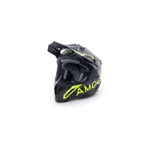 Amoq Crosshjälm Friction MIPS Carbon Svart/HiVis