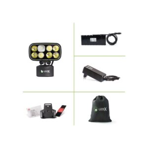 Cobra 6 500 X-pand Lamp, battery and automatic charger, holder for helmet LEDX