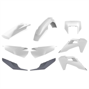 Plastkit Enduro m. kåpa, gaffelbensskydd Husqy TE/FE 20-23, OEM 20-21