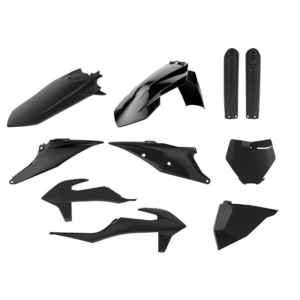 Plastkit MX, KTM SX/SXF 2019-22, inkl. gaffelbensskydd, Svart
