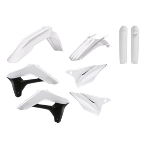 Plastkit enduro, gaffelb.skydd, nrplåt, Sherco SC/SC-F 19-23, vit