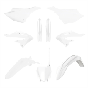 Plastkit MX m gaffelbensskydd YZ125/250 22-, vit
