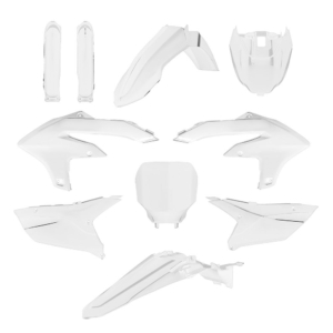 Plastkit MX m gaffelbensskydd Yamaha YZ450F 2023, vit