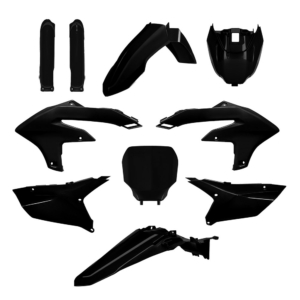 Plastkit MX m gaffelbensskydd Yamaha YZ450F 2023, svart