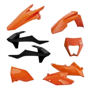 Plastkit enduro med lampkåpa KTM EXC/EXCF 17-19, OEM färg 17/19