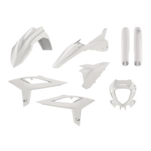 Plastkit enduro med lampkåpa, gaffelbensskydd Beta 20-22, vit