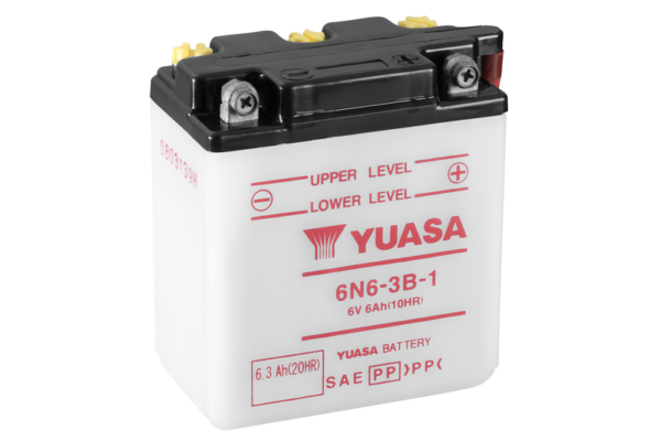 Yuasa Batteri, 6N6-3B-1 (CP) Inkl syra (6)