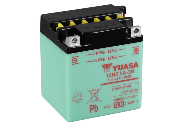 Yuasa Batteri, 12N5.5A-3B (CP) Inkl syra (6)