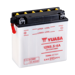 Yuasa Batteri, 12N5.5-4A (dc) Exkl syra (10)