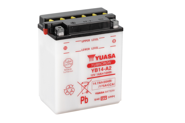 Yuasa Batteri, YB14-A2 (CP) Inkl syra (4)