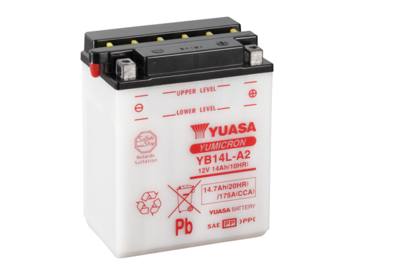 Yuasa Batteri, YB14L-A2 (CP) Inkl syra (4)