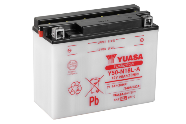 Yuasa Batteri, Y50-N18L-A (CP) Inkl syra (2)