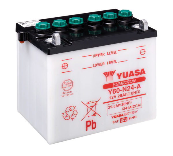 Yuasa Batteri Y60-N24-A (DC) Exkl syra