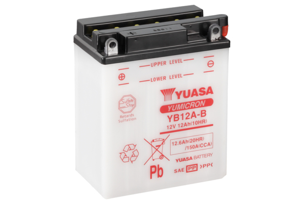 Yuasa Batteri, YB12A-B (CP) Inkl syra (4)