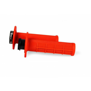 Rtech, R20 LOCK-ON GRIPS HALF WAFFLE BETA, NEON RÖD