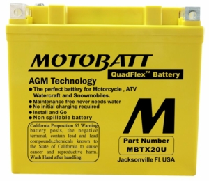 Motobatt Batteri MBTX20U framifrån