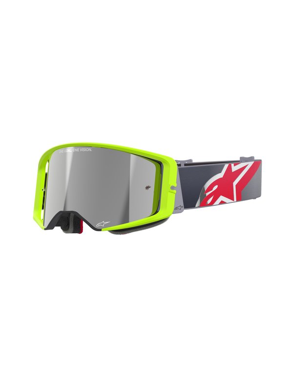 Alpinestars Crossglasögon Supertech CORP Gul Fluo/Röd/Spegel Silver