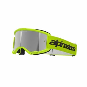 Alpinestars Crossglasögon Vision 3 Wordmark Gul Fluo/Spegel Silver