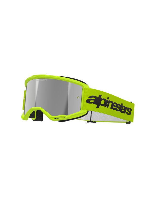 Alpinestars Crossglasögon Vision 3 Wordmark Gul Fluo/Spegel Silver