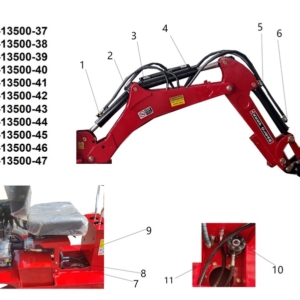 Bronco Hydraulslang Svängmotor nedre 77-13500