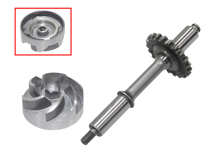 Bronco vattenpumpsaxel med drev/impeller