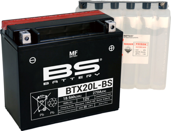 BS Battery BTX20L-BS MF AGM-Batteri 12V 18Ah (Underhållsfritt)