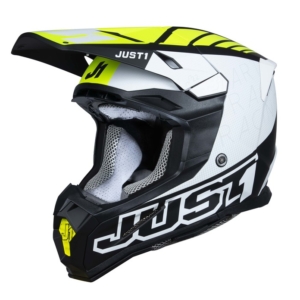 Just1 Crosshjälm J-22 F Dynamo Fluo Gul / Vit / Svart